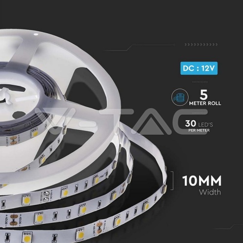 LED Лента SMD5050 - 30/1 Бяла IP20 - изглед 7