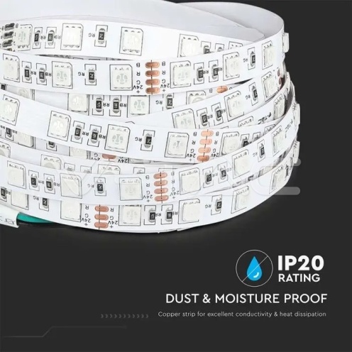 LED Лента SMD5050 - 60/1 24V 3000K IP20 - изглед 8