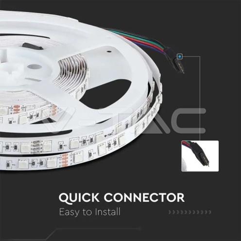 LED Лента SMD5050 - 60/1 24V 3000K IP20 - изглед 7