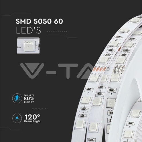LED Лента SMD5050 - 60/1 24V 6400K IP20 - изглед 6