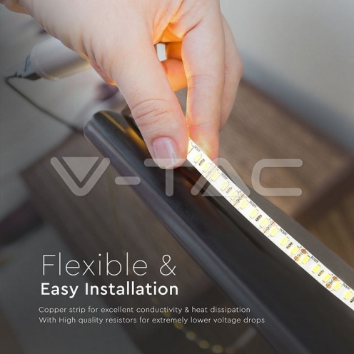 LED Лента SMD5730 - 120/1 High Lumen Топло Бяла Невлагозащитена - изглед 8