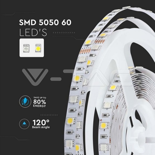 LED Лента 5050 - 60/1 IP20 RGB+ 6400 IP20 - изглед 8