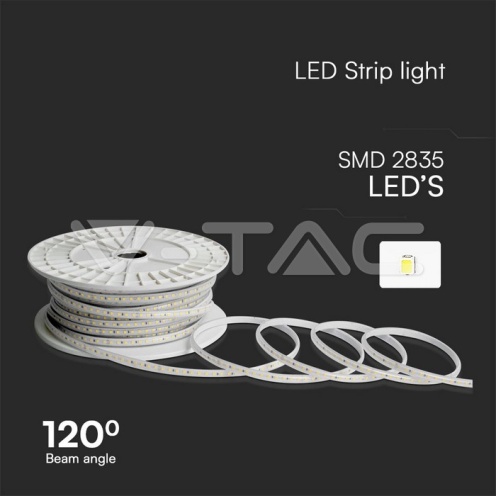 LED Лента Сет 10W 2835 121 3000K 50м/Сет 220V - изглед 2