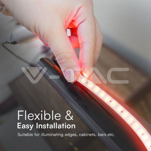 LED Лента Сет 10W 2835 121 Red 50м/Сет 220V - изглед 4