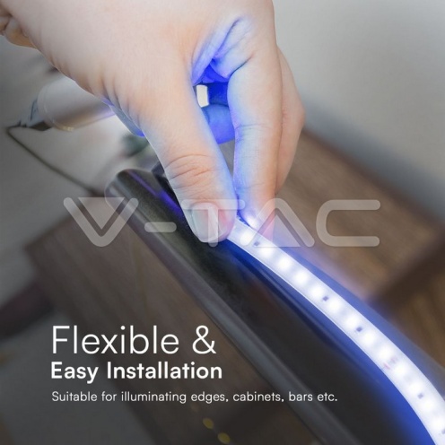 LED Лента Сет 10W 2835 121 Blue 10м/Сет 220V - изглед 4