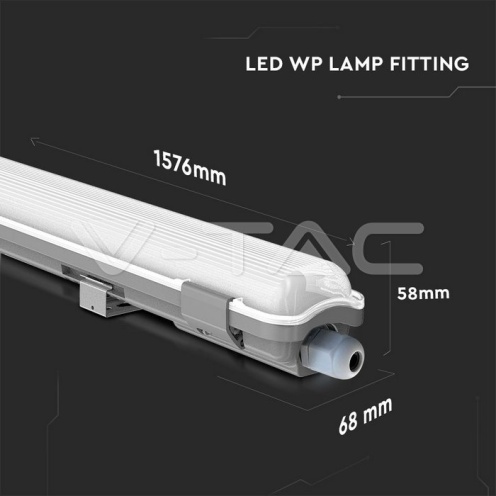 LED Влагозащитено тяло150cm 1*22W 4000K - изглед 8