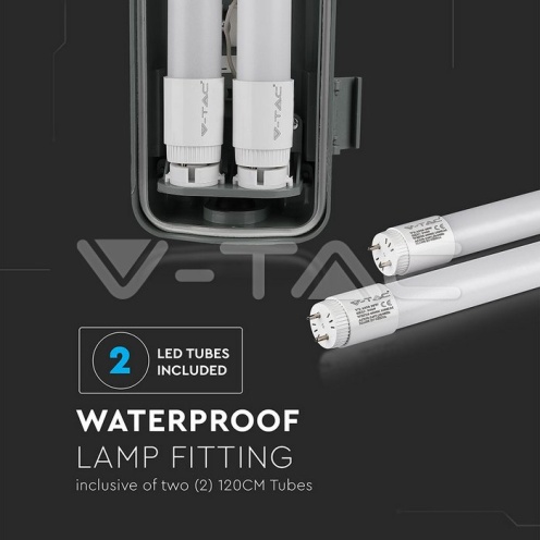 LED Влагозащитено тяло PC/PC 2x1200mm 2x18W 6400K - изглед 3 - rZ commerce LED Влагозащитено тяло PC/PC 2x1200mm 2x18W 6400K - изглед 3