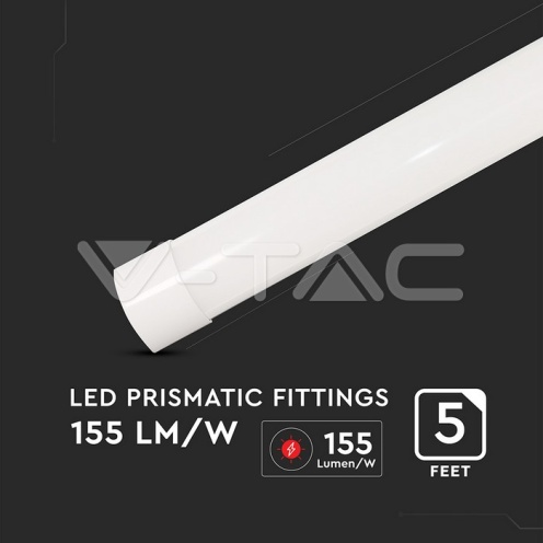 38W LED Линейно Тяло SAMSUNG ЧИП 150sм Пластик Бърза Връзка + Кабел 155LM/WATT 3000K - изглед 3