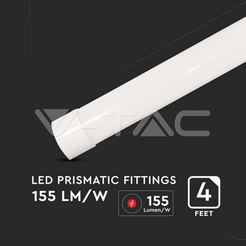 30W LED Линейно Тяло SAMSUNG ЧИП 120см Пластик Бърза Връзка + Кабел 3000K 155LM/WATT - изглед 3