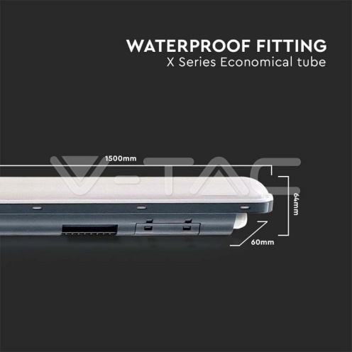 LED Влагозащитено тяло X-Серия 1500mm 48W 6500K 120lm/W - изглед 7 - rZ commerce LED Влагозащитено тяло X-Серия 1500mm 48W 6500K 120lm/W - изглед 7