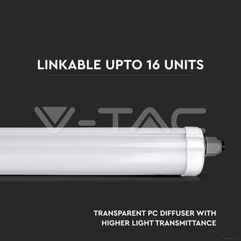 LED Влагозащитено тяло AL/PC G-Серия 600mm 18W 6000K - изглед 9