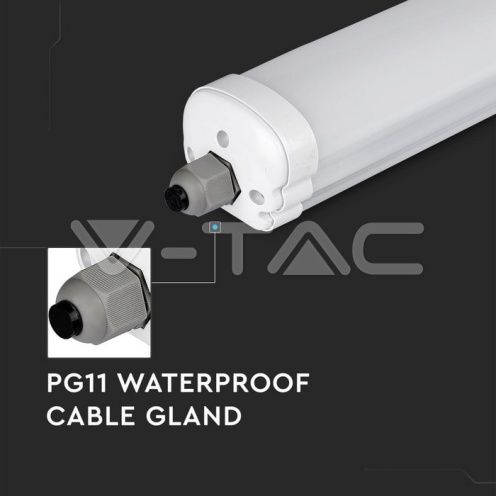 LED Влагозащитено тяло AL/PC G-Серия 600mm 18W 6000K - изглед 10