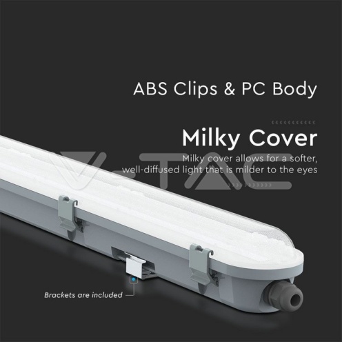 LED Влагозащитено Тяло M-Серия 1200мм 36W 4000K Mат 120LM/W - изглед 5