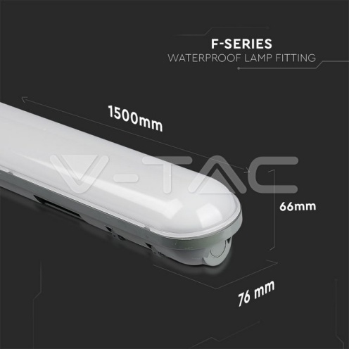 LED Влагозащитено тяло PC/PC 1500mm 48W 6000K - изглед 2 - rZ commerce LED Влагозащитено тяло PC/PC 1500mm 48W 6000K - изглед 2