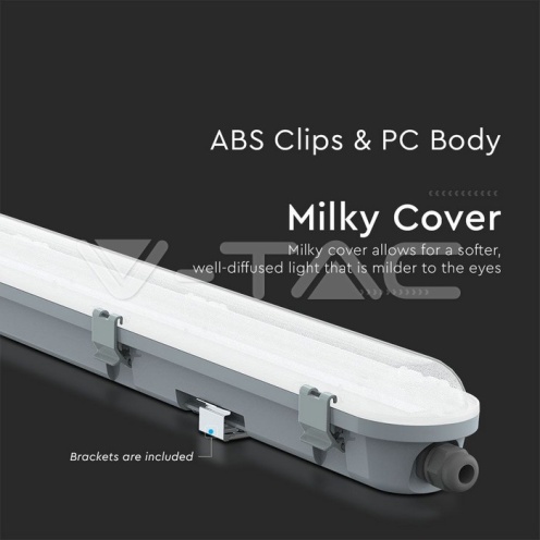 LED Влагозащитено Тяло M-Серия 1500мм 48W 4000K Mат 120LM/W - изглед 4