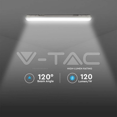 LED Влагозащитено Тяло SAMSUNG ЧИП - 120см 60W 6000K 120LM/W - изглед 5