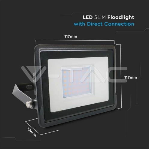 30W LED Прожектор SAMSUNG ЧИП Черно Тяло 3000К - изглед 3