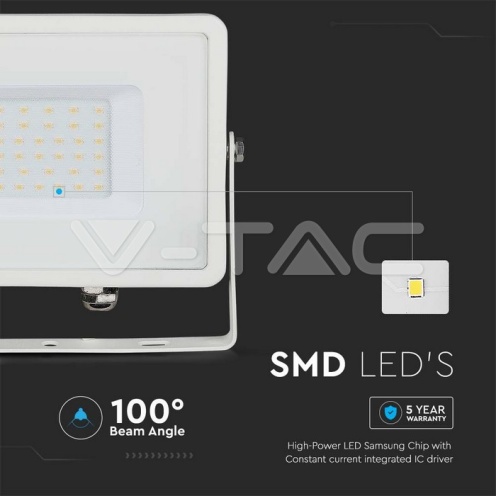 30W LED Прожектор SAMSUNG ЧИП G2 SMD Бяло Тяло 3000К - изглед 14 - rZ commerce 30W LED Прожектор SAMSUNG ЧИП G2 SMD Бяло Тяло 3000К - изглед 14