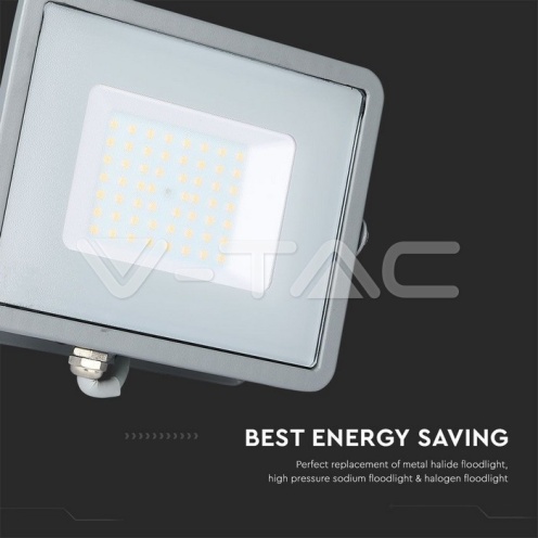 50W LED Прожектор SAMSUNG ЧИП SMD G2 Сиво Тяло 4000К - изглед 12