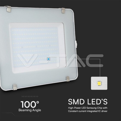 200W LED Прожектор SAMSUNG ЧИП G2 Бяло Тяло 6500К 16502lm - изглед 2 - rZ commerce 200W LED Прожектор SAMSUNG ЧИП G2 Бяло Тяло 6500К 16502lm - изглед 2