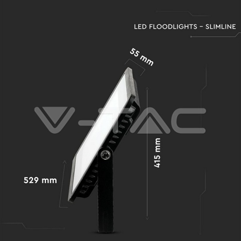 300W LED Прожектор SAMSUNG ЧИП G2 SMD Черно Тяло 4000К - изглед 2