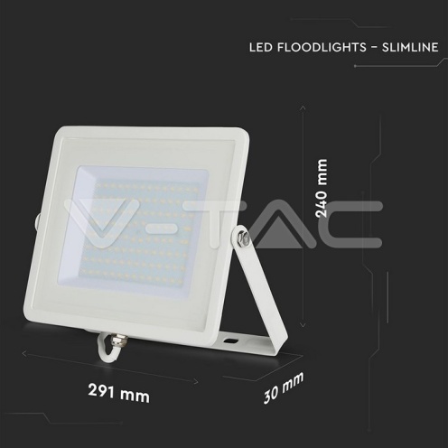 100W LED Прожектор SAMSUNG ЧИП G2 SMD Бяло Тяло 3000К - изглед 4
