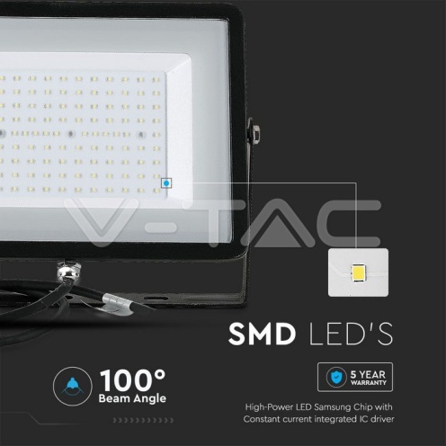 100W LED Прожектор SAMSUNG ЧИП G2 SMD Черно Тяло 3000К - изглед 8 - rZ commerce 100W LED Прожектор SAMSUNG ЧИП G2 SMD Черно Тяло 3000К - изглед 8