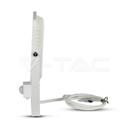 50W LED Прожектор Със Сензор SAMSUNG ЧИП Бяло Тяло 4000К - изглед 3