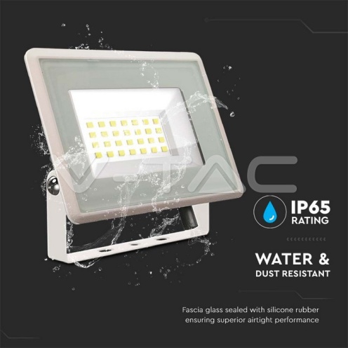 20W LED Прожектор Бяло Тяло 6400K - изглед 5