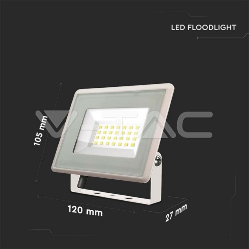20W LED Прожектор Бяло Тяло 6400K - изглед 7