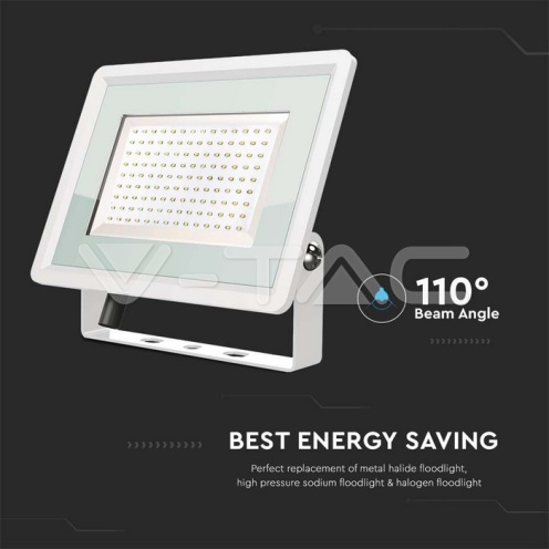 200W LED Прожектор Бяло Тяло 4000K - изглед 4