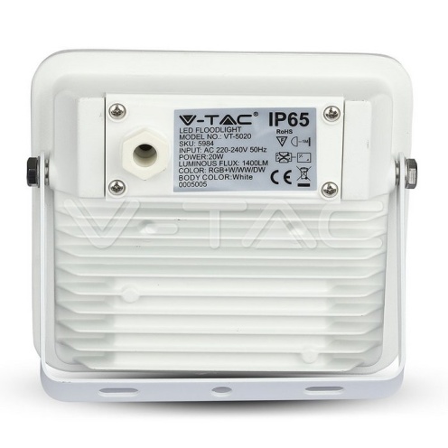 20W LED Прожектор Bluetooth Бяло Тяло RGB + W - изглед 10 - rZ commerce 20W LED Прожектор Bluetooth Бяло Тяло RGB + W - изглед 10