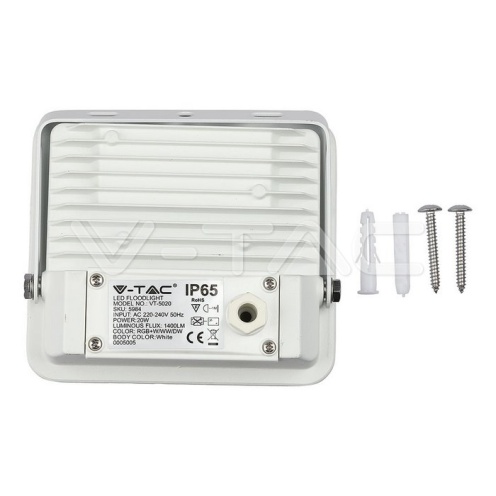 20W LED Прожектор Bluetooth Бяло Тяло RGB + W - изглед 9 - rZ commerce 20W LED Прожектор Bluetooth Бяло Тяло RGB + W - изглед 9