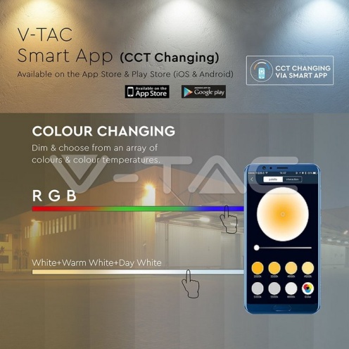 20W LED Прожектор Bluetooth Бяло Тяло RGB + W - изглед 12 - rZ commerce 20W LED Прожектор Bluetooth Бяло Тяло RGB + W - изглед 12