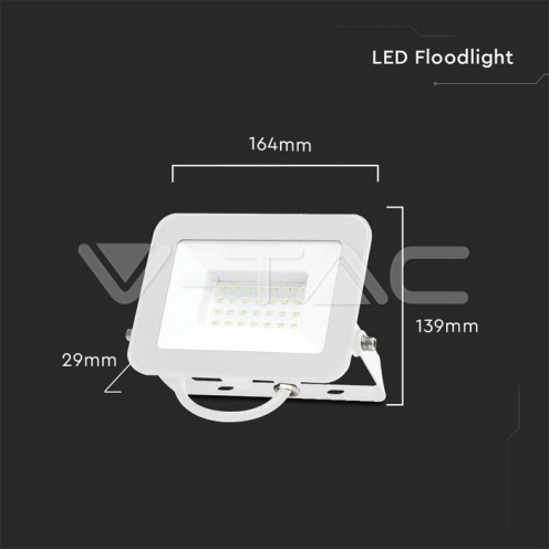 30W LED Прожектор SAMSUNG Чип PRO-S Бяло Тяло 6500К - изглед 7 - rZ commerce 30W LED Прожектор SAMSUNG Чип PRO-S Бяло Тяло 6500К - изглед 7