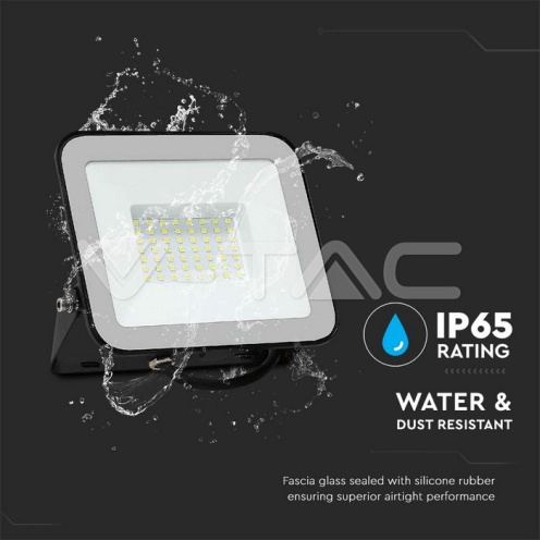 50W LED Прожектор SAMSUNG Чип PRO-S Сиво Тяло 6500К 4270Lm - изглед 5 - rZ commerce 50W LED Прожектор SAMSUNG Чип PRO-S Сиво Тяло 6500К 4270Lm - изглед 5