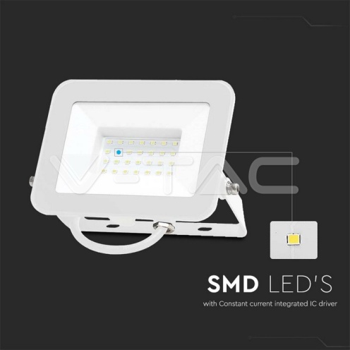 30W LED Прожектор SAMSUNG Чип PRO-S Бяло Тяло 6500К - изглед 2 - rZ commerce 30W LED Прожектор SAMSUNG Чип PRO-S Бяло Тяло 6500К - изглед 2