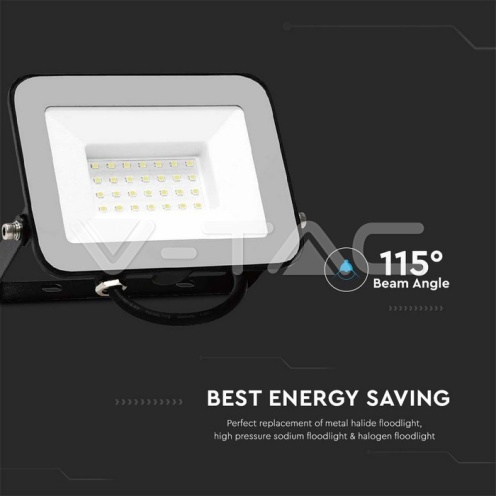 30W LED Прожектор SAMSUNG ЧИП PRO-S Черно Тяло 4000К 2505Lm - изглед 4