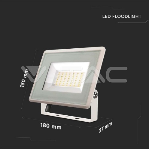50W LED Прожектор Бяло Тяло 4000K - изглед 7