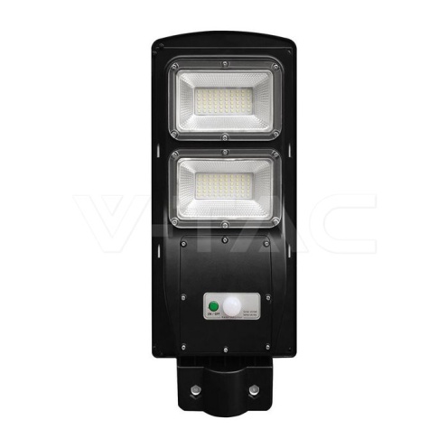 8W LED Соларна Улична Лампа Пластик 6000K Черно Тяло - изглед 1