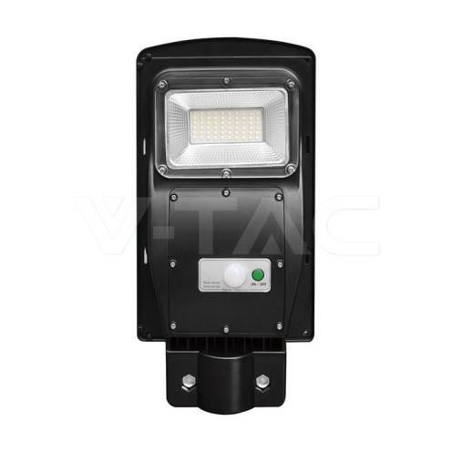6W LED Соларна Улична Лампа Пластик 6000K Черно Тяло - изглед 1