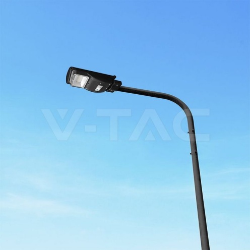 6W LED Соларна Улична Лампа Пластик 6000K Черно Тяло - изглед 4