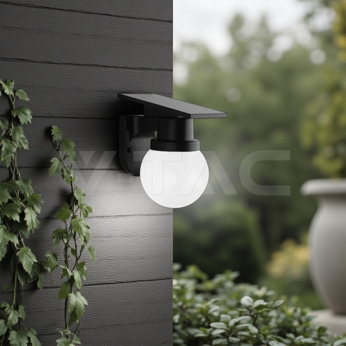 0.9W LED Соларна Стенна 3в1 Черно Тяло IP54 С Дистанционно - изглед 2 - rZ commerce 0.9W LED Соларна Стенна 3в1 Черно Тяло IP54 С Дистанционно - изглед 2