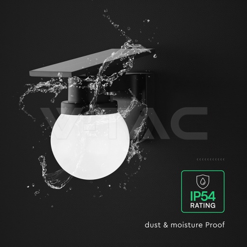 0.9W LED Соларна Стенна 3в1 Черно Тяло IP54 С Дистанционно - изглед 5 - rZ commerce 0.9W LED Соларна Стенна 3в1 Черно Тяло IP54 С Дистанционно - изглед 5