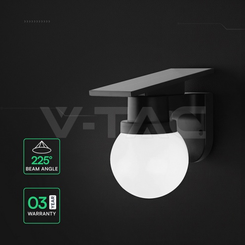 0.9W LED Соларна Стенна 3в1 Черно Тяло IP54 С Дистанционно - изглед 4 - rZ commerce 0.9W LED Соларна Стенна 3в1 Черно Тяло IP54 С Дистанционно - изглед 4