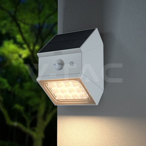 2.5W LED Соларна Стенна Със Сензор 1200mAh 3.7V CCT:3IN1 Бяло Тяло - изглед 7 - rZ commerce 2.5W LED Соларна Стенна Със Сензор 1200mAh 3.7V CCT:3IN1 Бяло Тяло - изглед 7
