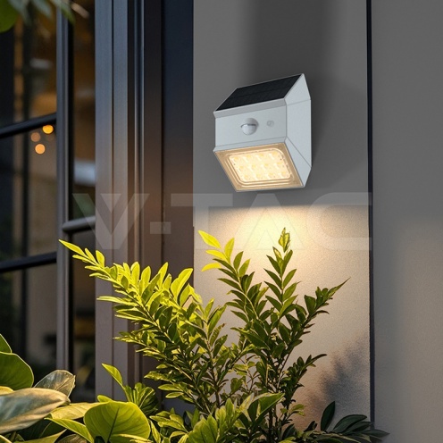 2.5W LED Соларна Стенна Със Сензор 1200mAh 3.7V CCT:3IN1 Бяло Тяло - изглед 9 - rZ commerce 2.5W LED Соларна Стенна Със Сензор 1200mAh 3.7V CCT:3IN1 Бяло Тяло - изглед 9