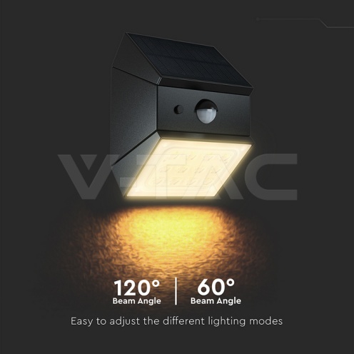 2.5W LED Соларна Стенна Със Сензор 1200mAh 3.7V CCT:3IN1 Черно Тяло - изглед 18 - rZ commerce 2.5W LED Соларна Стенна Със Сензор 1200mAh 3.7V CCT:3IN1 Черно Тяло - изглед 18