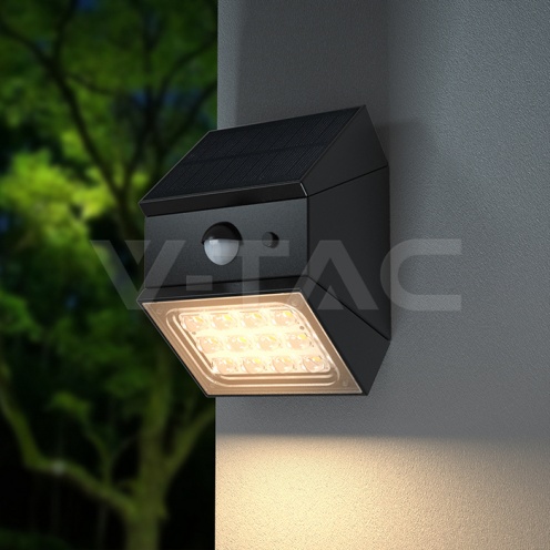 2.5W LED Соларна Стенна Със Сензор 1200mAh 3.7V CCT:3IN1 Черно Тяло - изглед 8 - rZ commerce 2.5W LED Соларна Стенна Със Сензор 1200mAh 3.7V CCT:3IN1 Черно Тяло - изглед 8