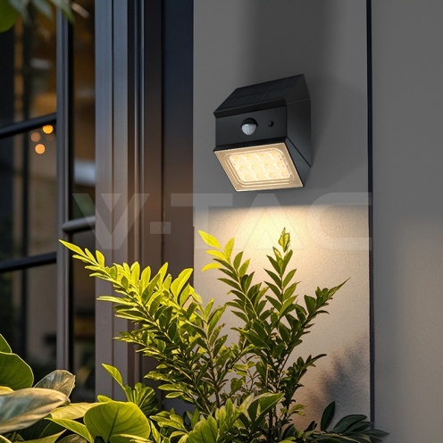 2.5W LED Соларна Стенна Със Сензор 1200mAh 3.7V CCT:3IN1 Черно Тяло - изглед 10 - rZ commerce 2.5W LED Соларна Стенна Със Сензор 1200mAh 3.7V CCT:3IN1 Черно Тяло - изглед 10